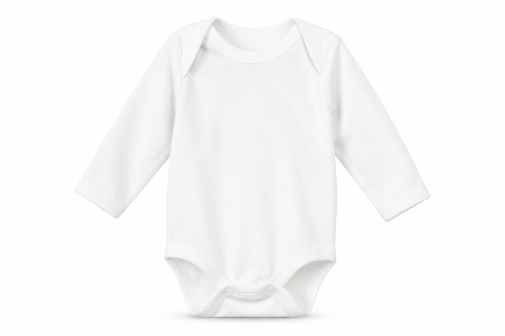 Front view of Primark Baby White Babygrow One-Piece Size Newborn