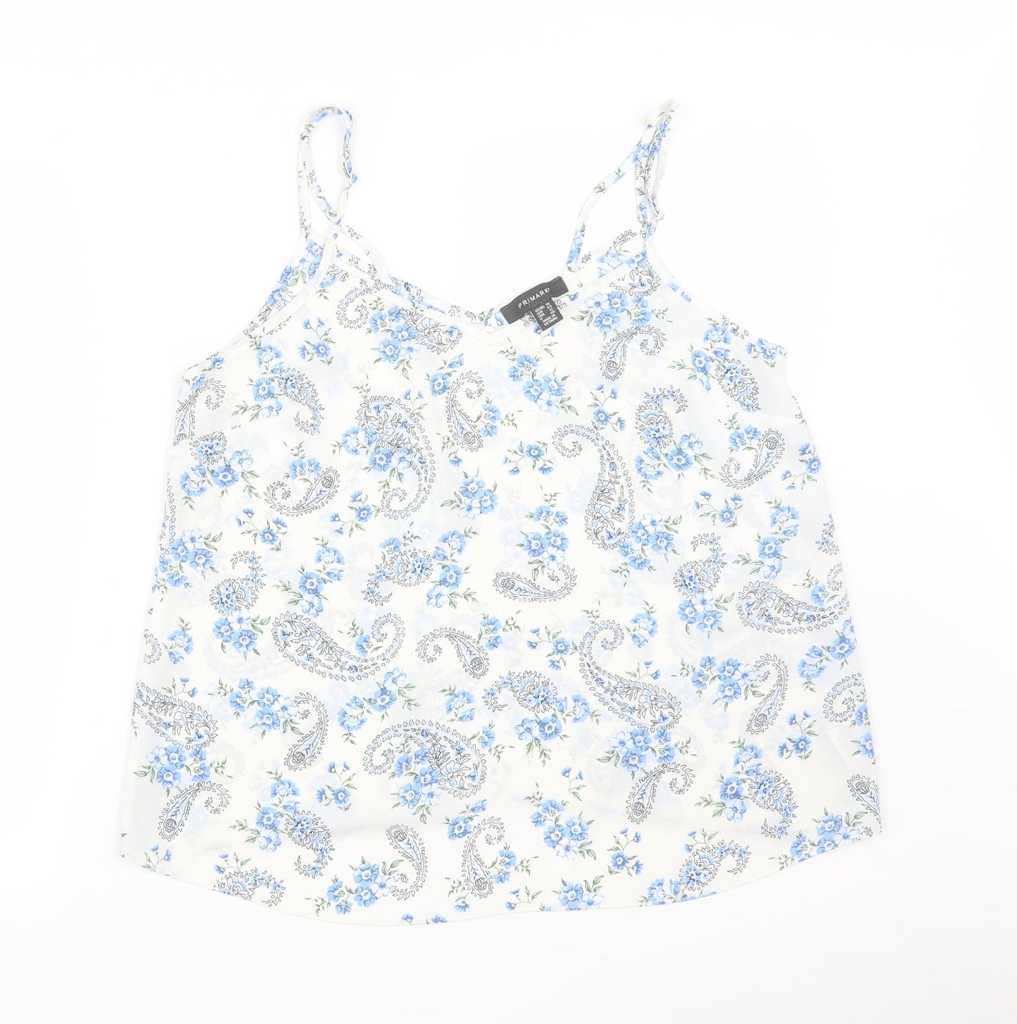 Primark Womens Multicoloured Paisley  Camisole T-Shirt Size 16