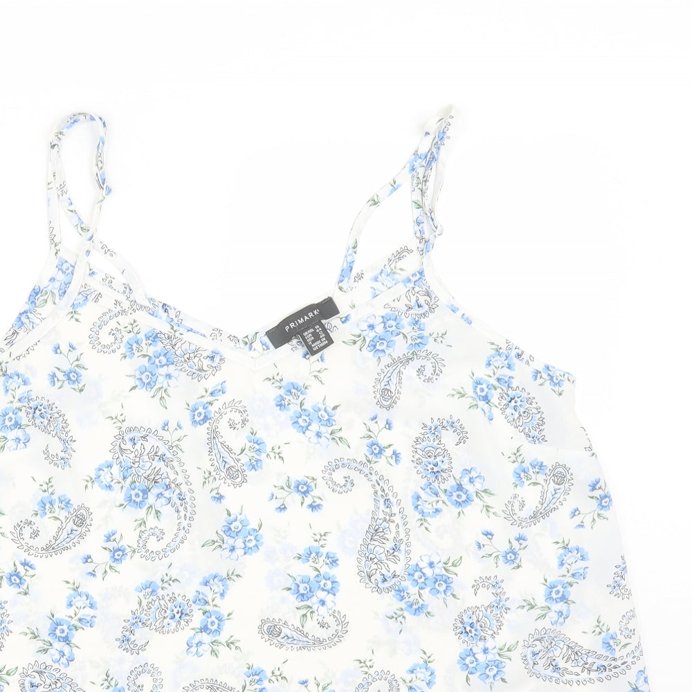 Primark Womens Multicoloured Paisley  Camisole T-Shirt Size 16