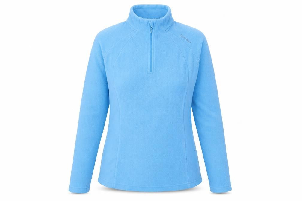 Front view of OXYLANE women’s blue jumper, size L