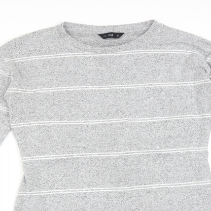 F&F Womens Grey Striped  A-Line  Size 14
