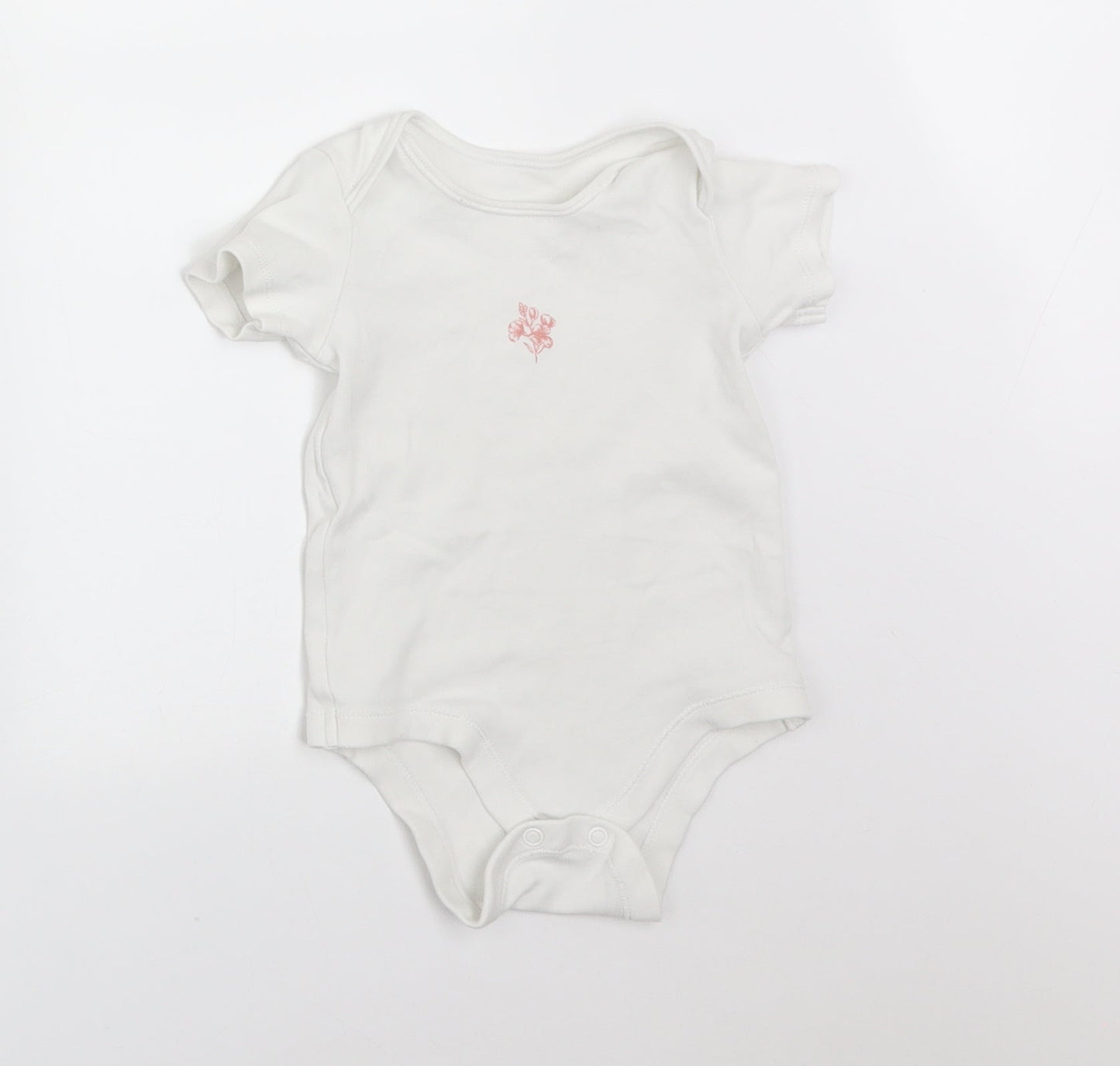 TU Baby White Floral  Babygrow One-Piece Size 3-6 Months