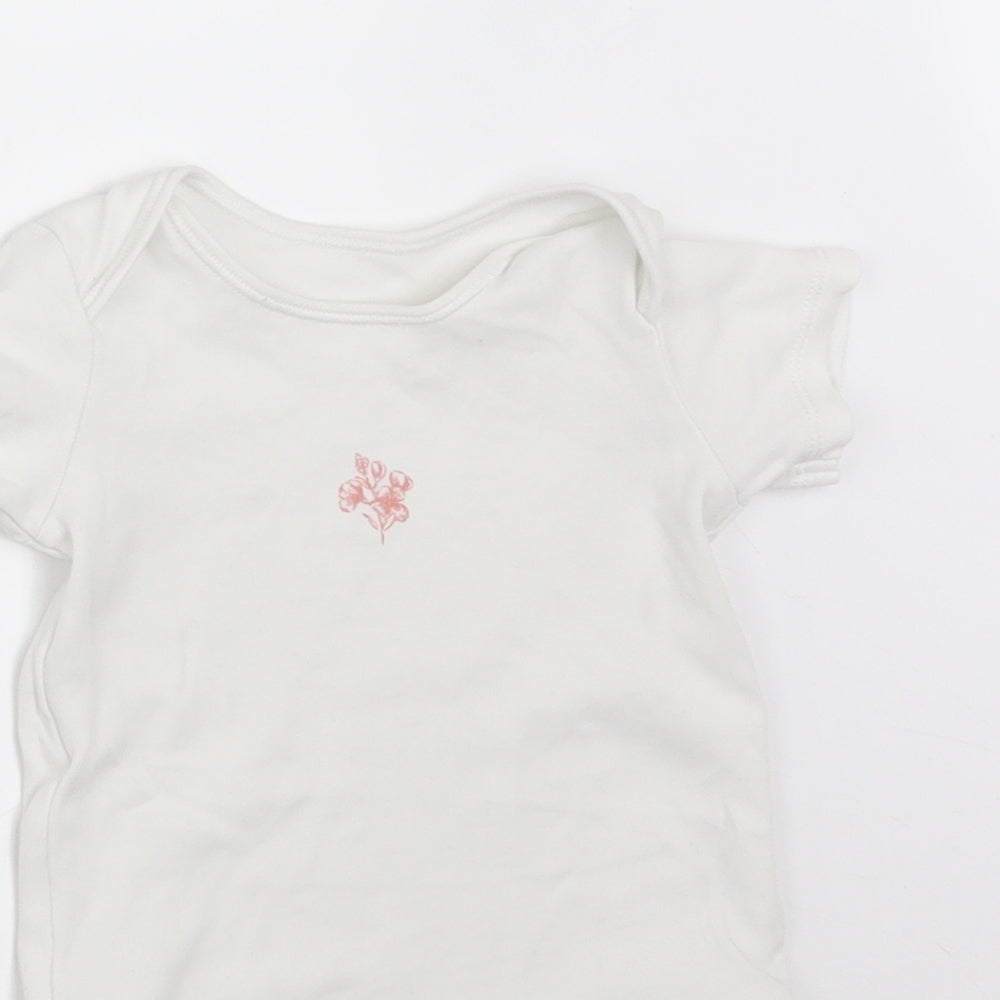 TU Baby White Floral  Babygrow One-Piece Size 3-6 Months