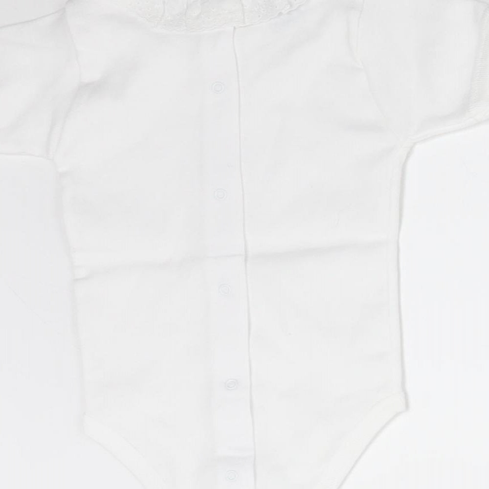 BABIDU Baby White   Babygrow One-Piece Size 3-6 Months