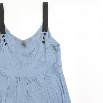 Womens UK Size M VERO MODA Blue Basic T-Shirt