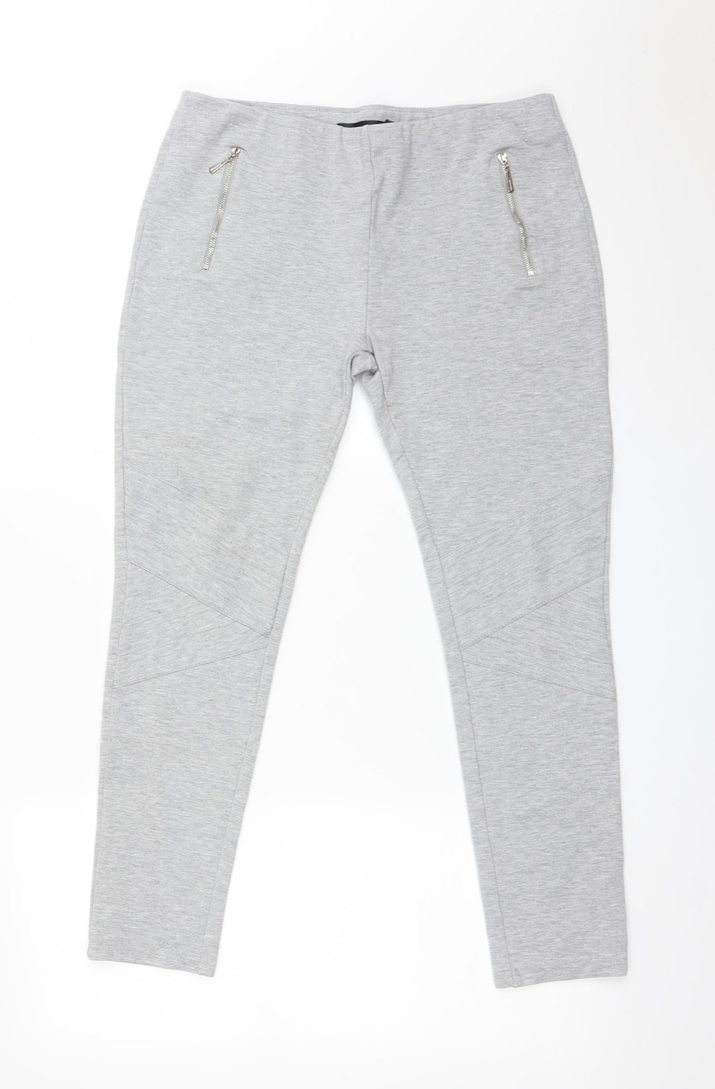 Womens UK Size XL Preworn Regular Fit Jegging Grey Trousers