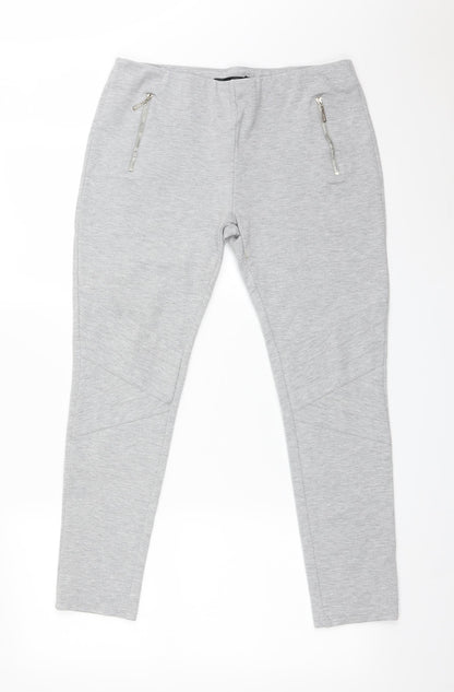 Womens UK Size XL Preworn Regular Fit Jegging Grey Trousers