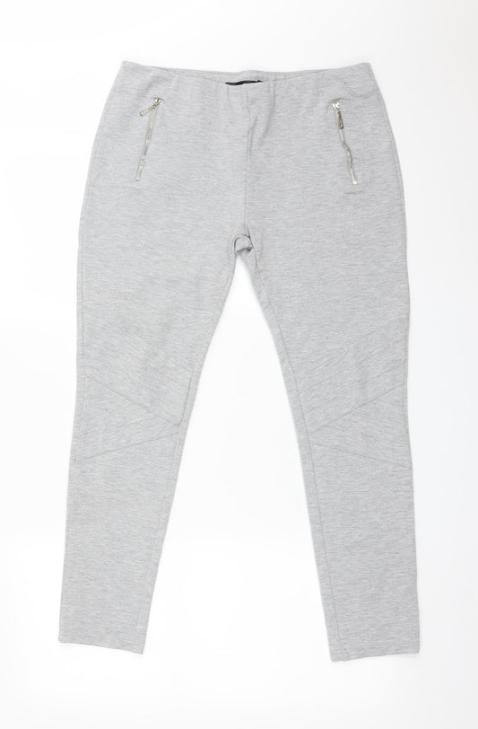 Womens UK Size XL Preworn Regular Fit Jegging Grey Trousers