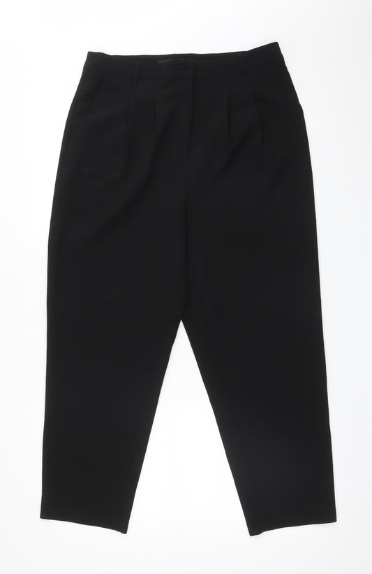 Womens UK Size M VERO MODA Regular Fit  Black Trousers