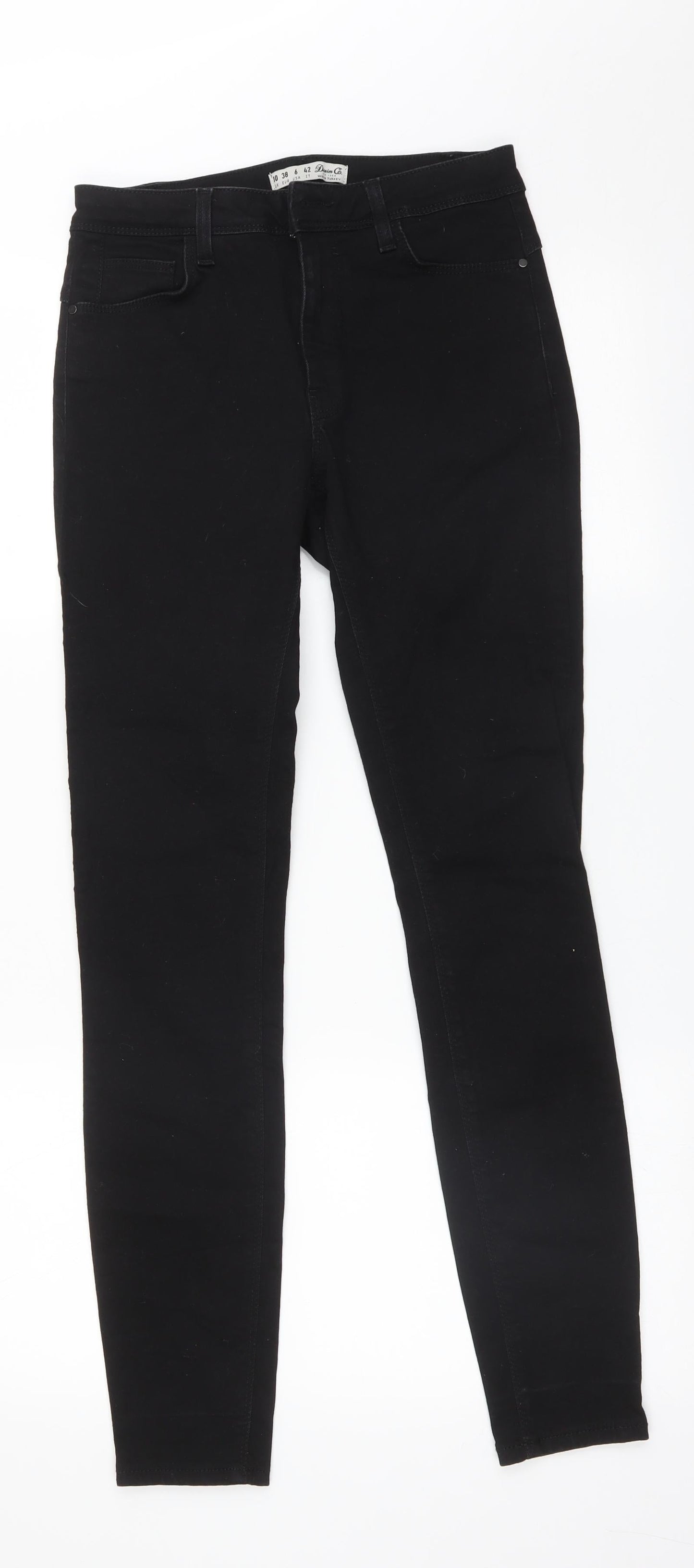 DENIM CO Womens Black   Skinny Jeans Size 10 L30 in