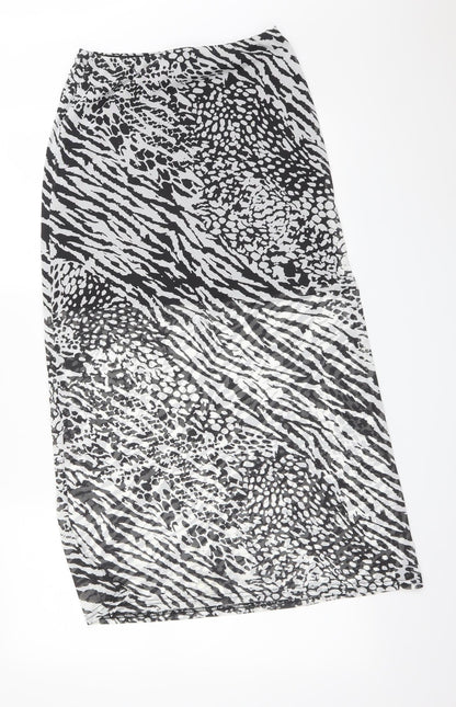 Boohoo Womens Multicoloured Animal Print  Straight & Pencil Skirt Size 8