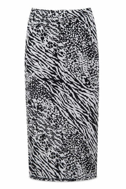 Boohoo Womens Multicoloured Animal Print  Straight & Pencil Skirt Size 8