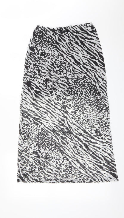 Boohoo Womens Multicoloured Animal Print  Straight & Pencil Skirt Size 8