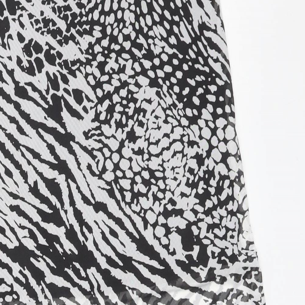 Boohoo Womens Multicoloured Animal Print  Straight & Pencil Skirt Size 8