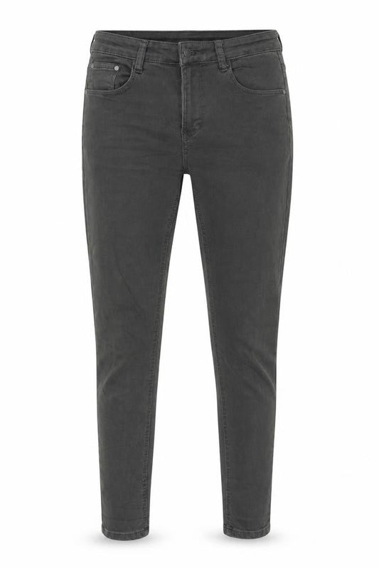 Front view of Denim women’s green skinny jeans, size S, 28-inch leg