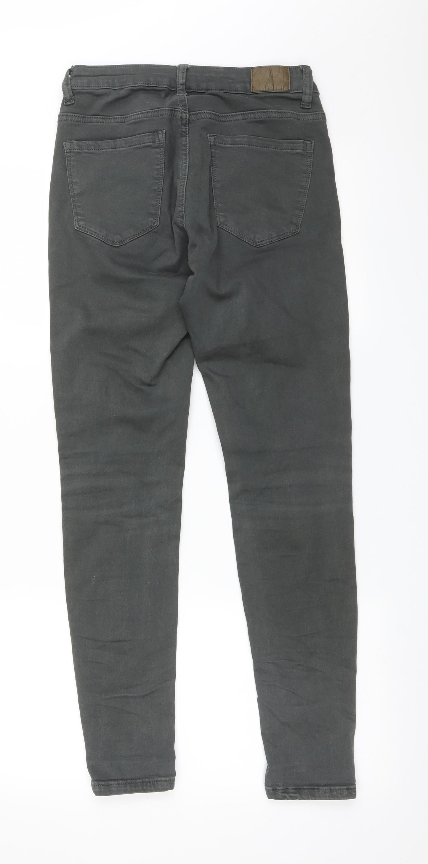 Womens UK Size S Denim Regular Fit Skinny Green Jeans