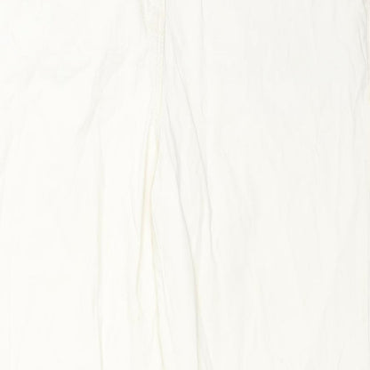 Womens UK Size 14 NEXT Regular Fit Chino White Trousers