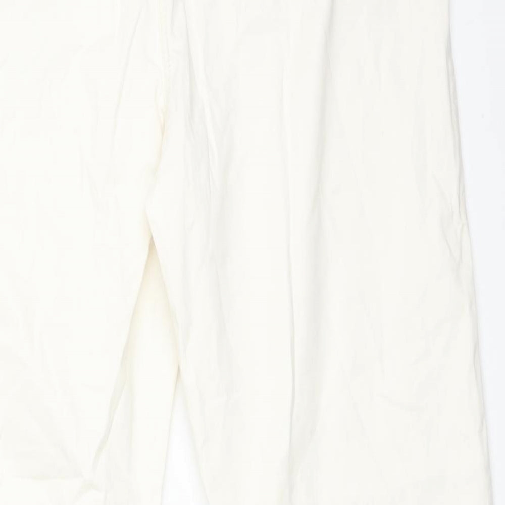 Womens UK Size 14 NEXT Regular Fit Chino White Trousers