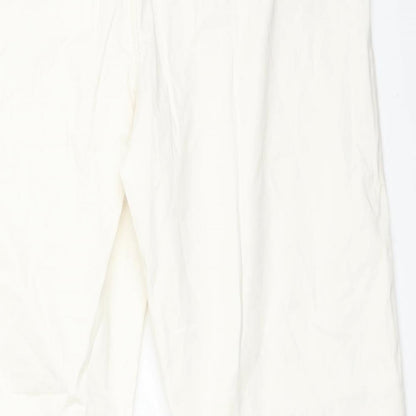 Womens UK Size 14 NEXT Regular Fit Chino White Trousers