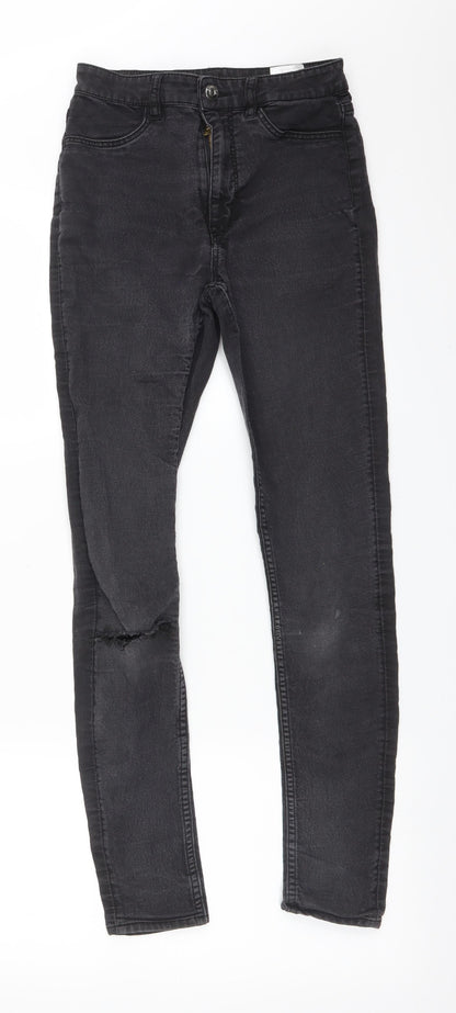 Womens UK Size 8 H&M Regular Fit Jegging Black Jeans