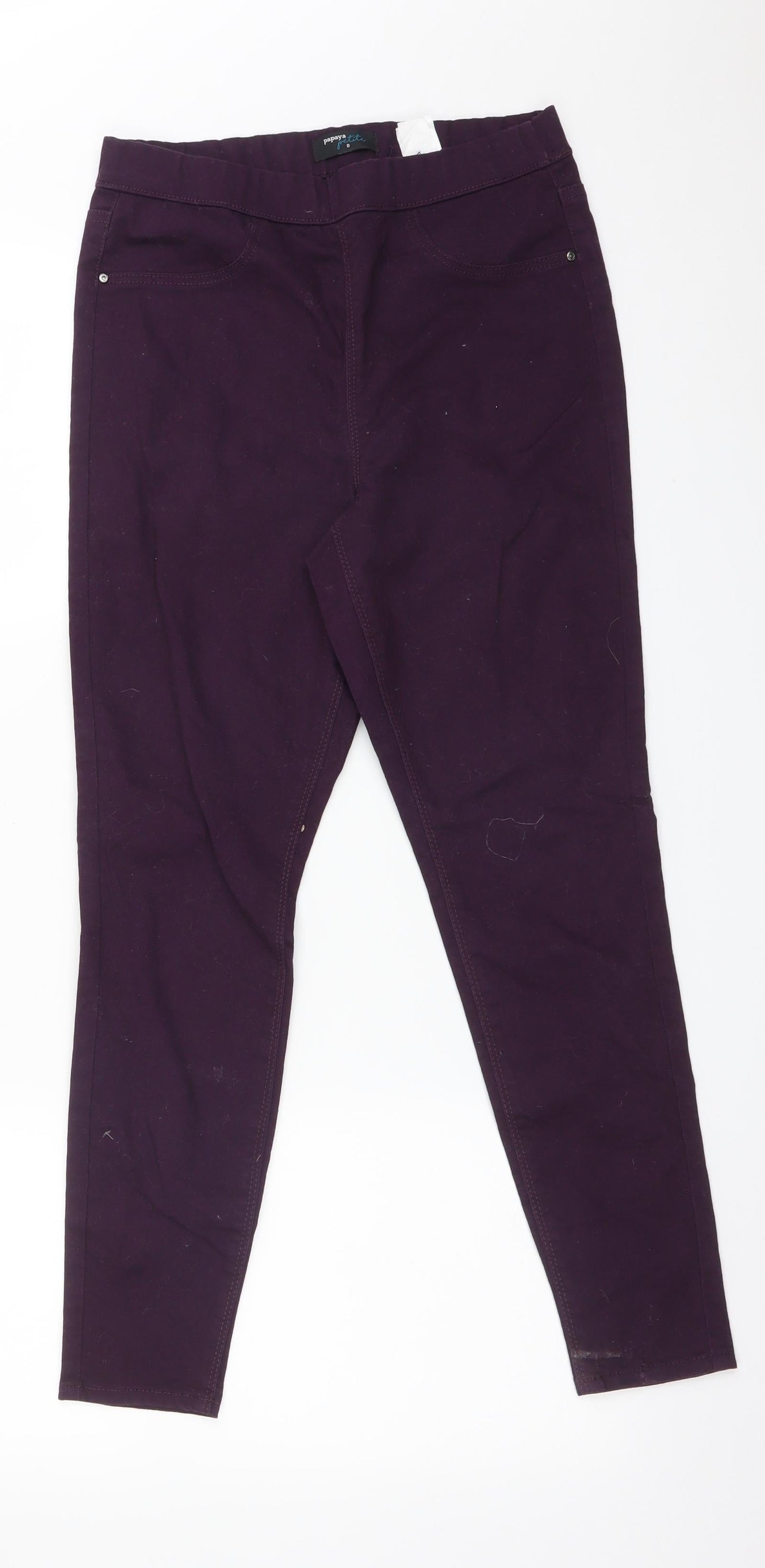 Womens UK Size 8 Papaya Regular Fit Jegging Purple Jeans