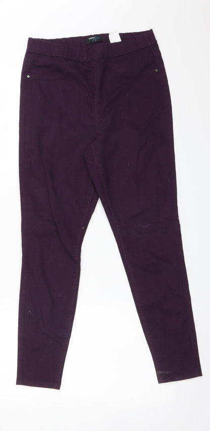 Womens UK Size 8 Papaya Regular Fit Jegging Purple Jeans