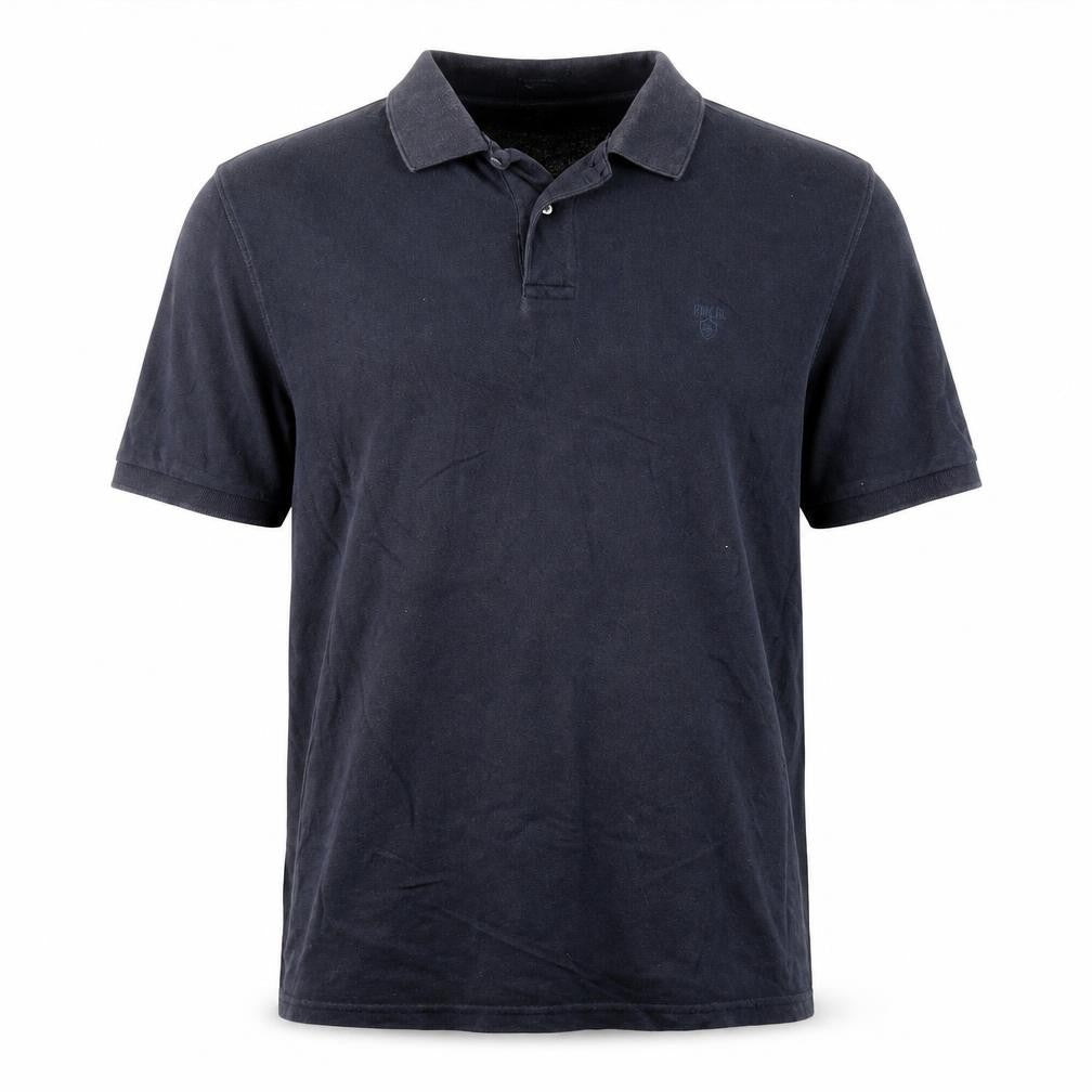 Mens UK Size L Newport Blue Cotton Polo Shirt