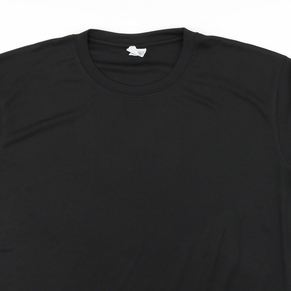 Mens UK Size L Preworn Black  T-Shirt
