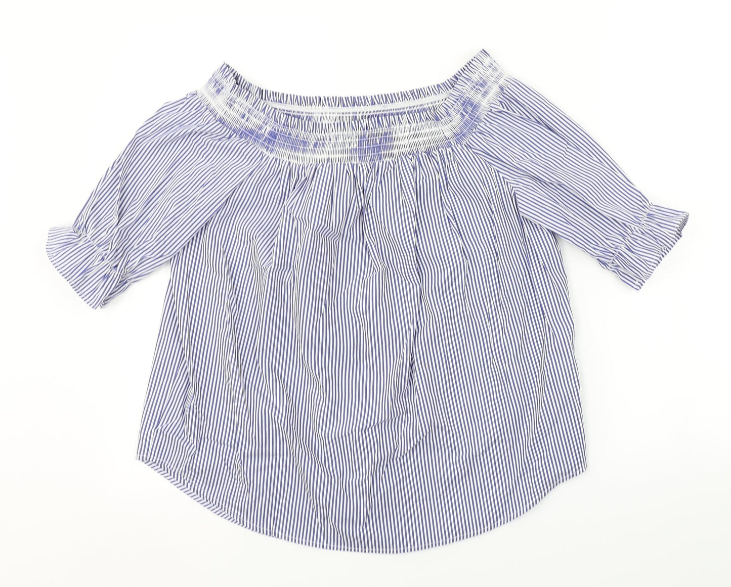 Womens UK Size 14 New Look Blue Basic Blouse