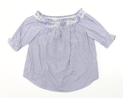 Womens UK Size 14 New Look Blue Basic Blouse