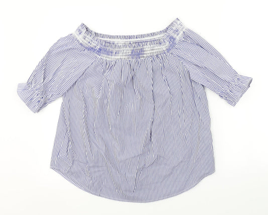 Womens UK Size 14 New Look Blue Basic Blouse