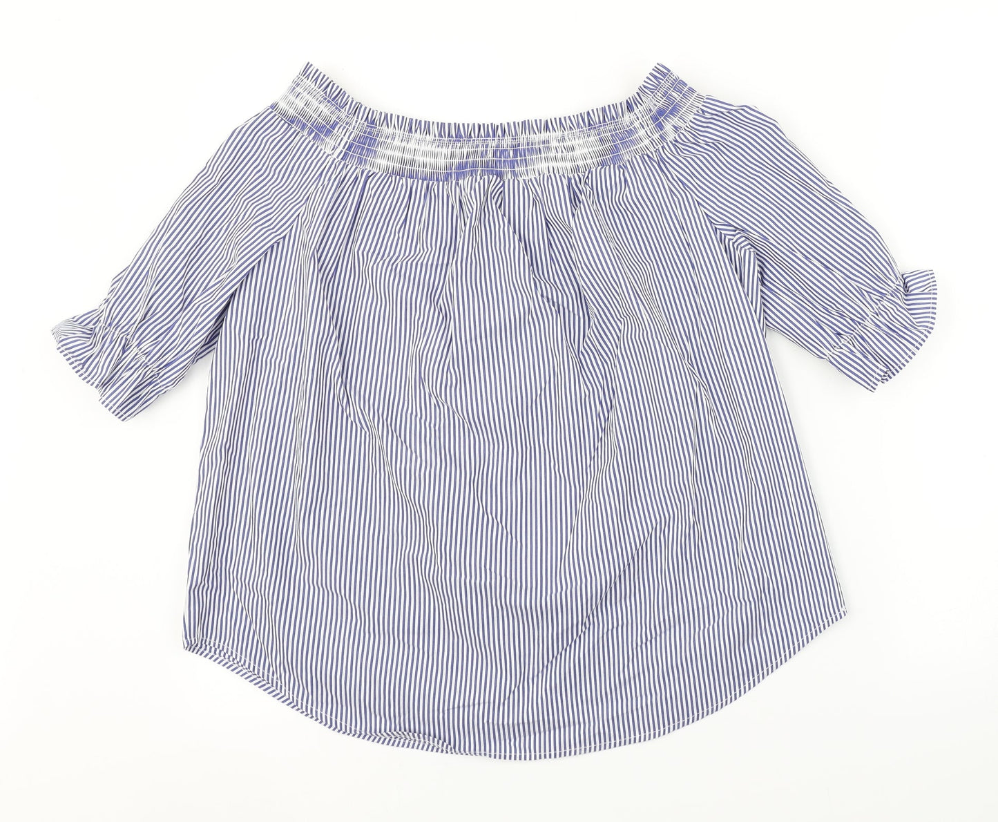 Womens UK Size 14 New Look Blue Basic Blouse