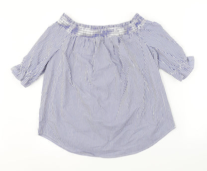 Womens UK Size 14 New Look Blue Basic Blouse