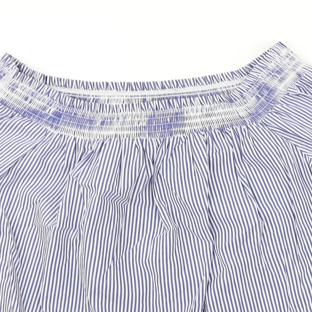 Womens UK Size 14 New Look Blue Basic Blouse