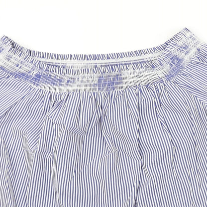 Womens UK Size 14 New Look Blue Basic Blouse