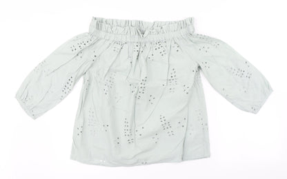 F&F Womens Green Floral  Basic Blouse Size 12