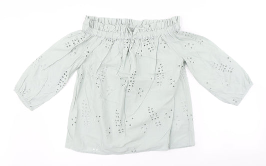 F&F Womens Green Floral  Basic Blouse Size 12