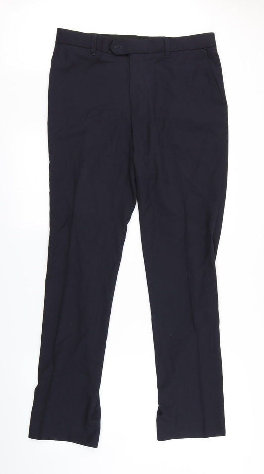 Womens UK Size 34 in NEXT Regular Fit  Blue Trousers