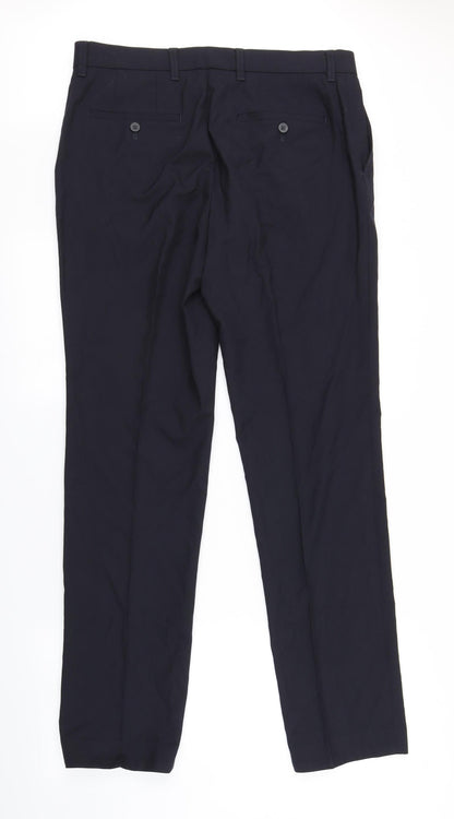 Womens UK Size 34 in NEXT Regular Fit  Blue Trousers