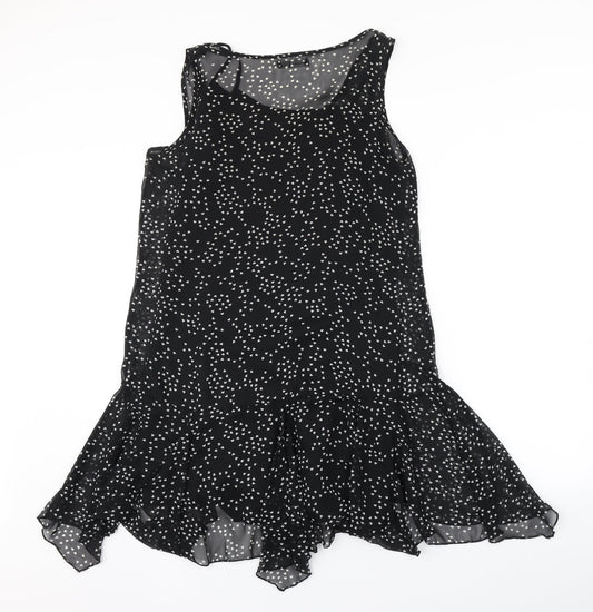 Atmosphere Womens Black Geometric  A-Line  Size 12