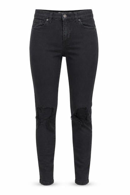 Front view of Topshop women’s blue skinny jeans, size UK 26, in, 30-inch leg