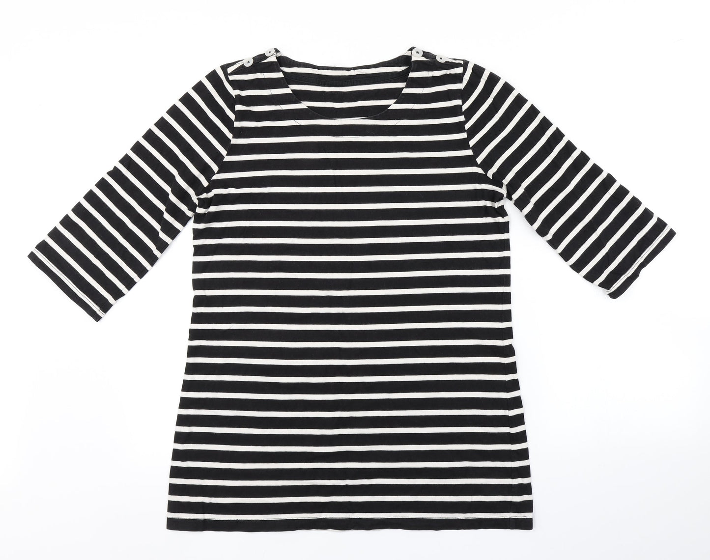 Womens UK Size  Preworn Black Basic T-Shirt