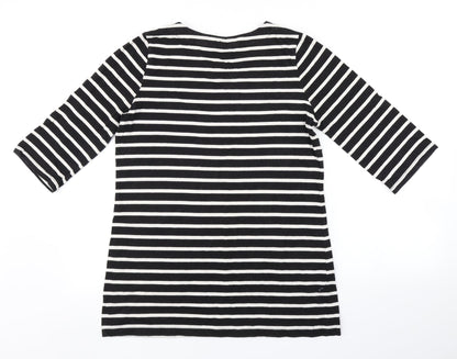 Womens UK Size  Preworn Black Basic T-Shirt