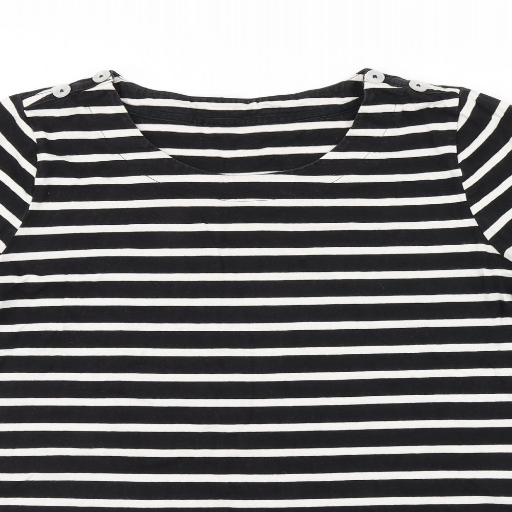 Womens UK Size  Preworn Black Basic T-Shirt