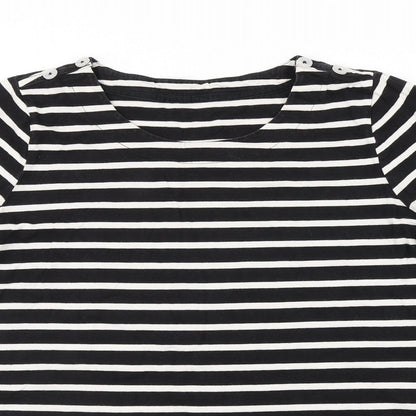 Womens UK Size  Preworn Black Basic T-Shirt