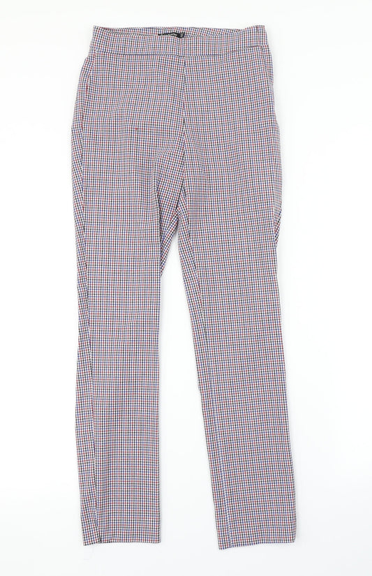 Stradivarius Womens Multicoloured Check  Trousers  Size 6 L28 in