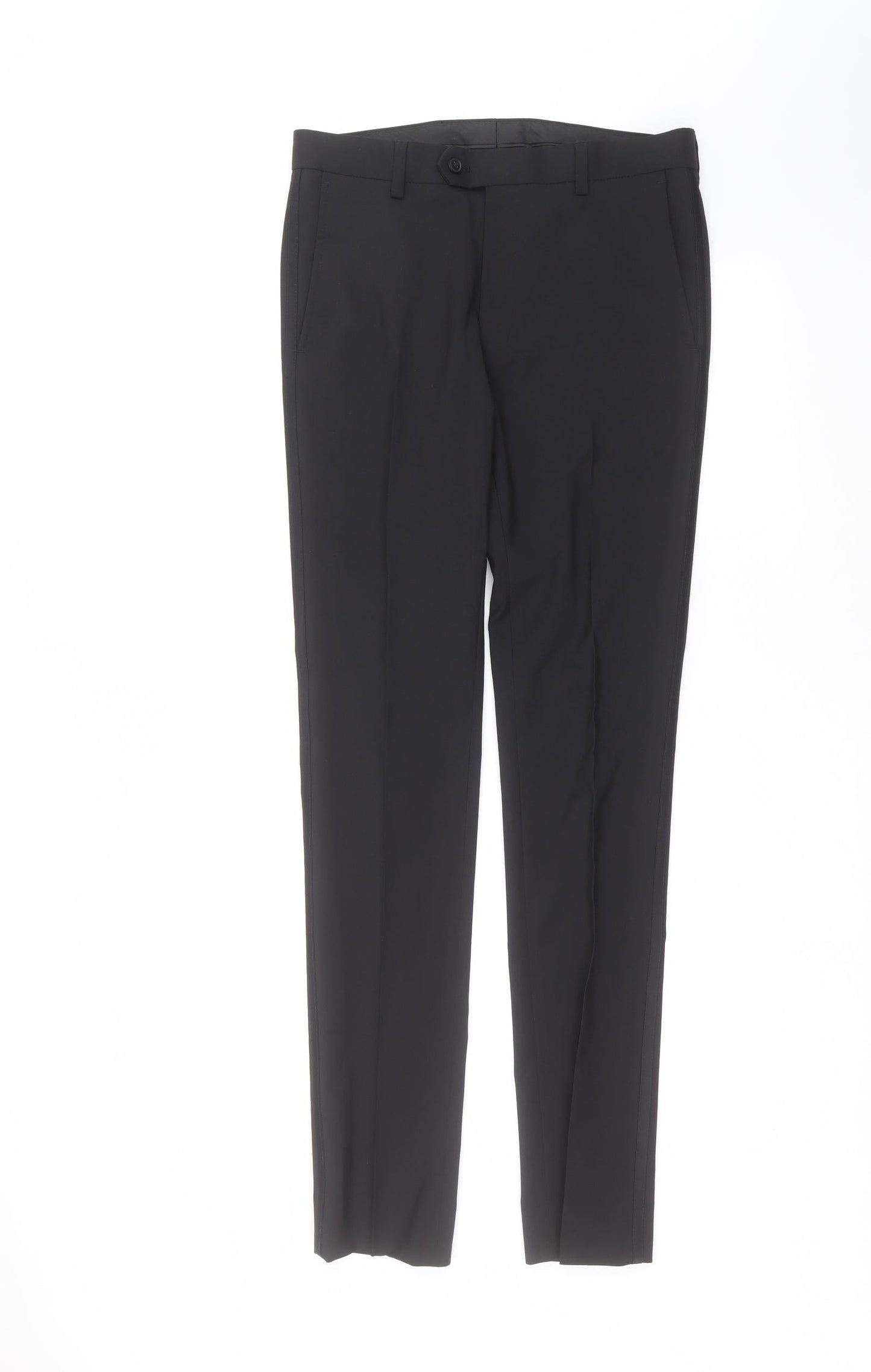 Womens UK Size 30 in NEXT Regular Fit Dress Pants Black Trousers