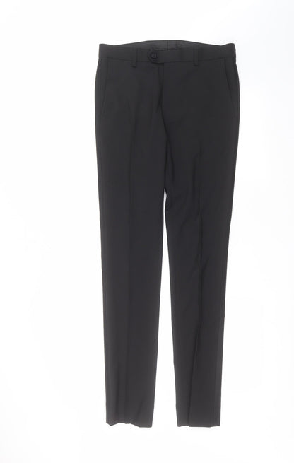Womens UK Size 30 in NEXT Regular Fit Dress Pants Black Trousers
