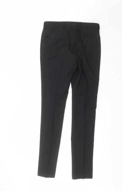 Womens UK Size 30 in NEXT Regular Fit Dress Pants Black Trousers