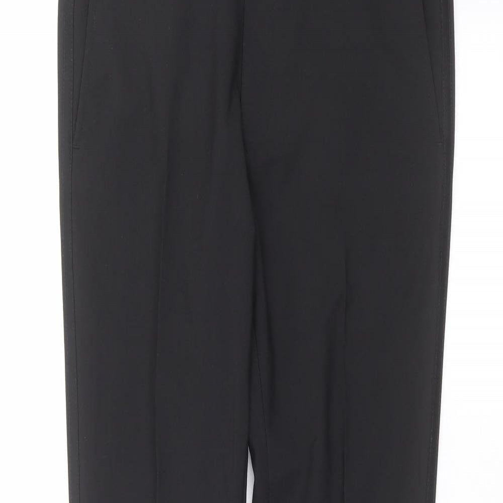 Womens UK Size 30 in NEXT Regular Fit Dress Pants Black Trousers